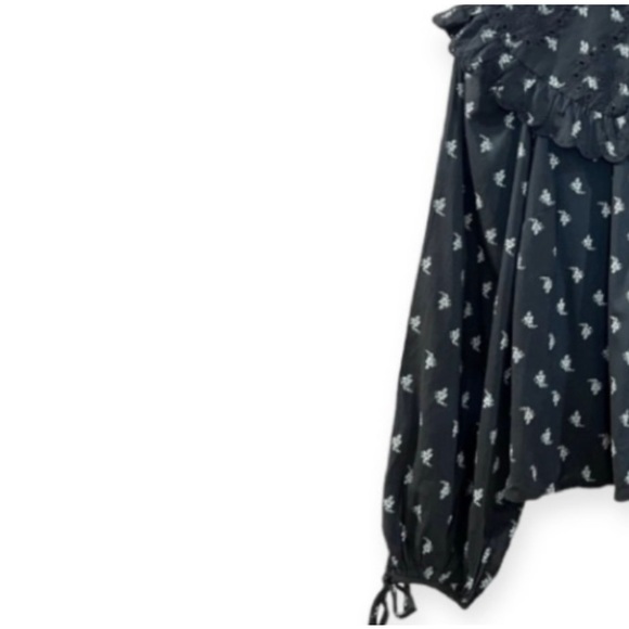 Universal Thread Balloon Long Sleeve Embroidered Button-Down Shirt Size XSMALL - Picture 9 of 13